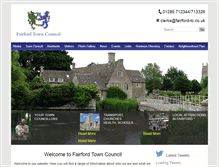 Tablet Screenshot of fairfordtowncouncil.gov.uk